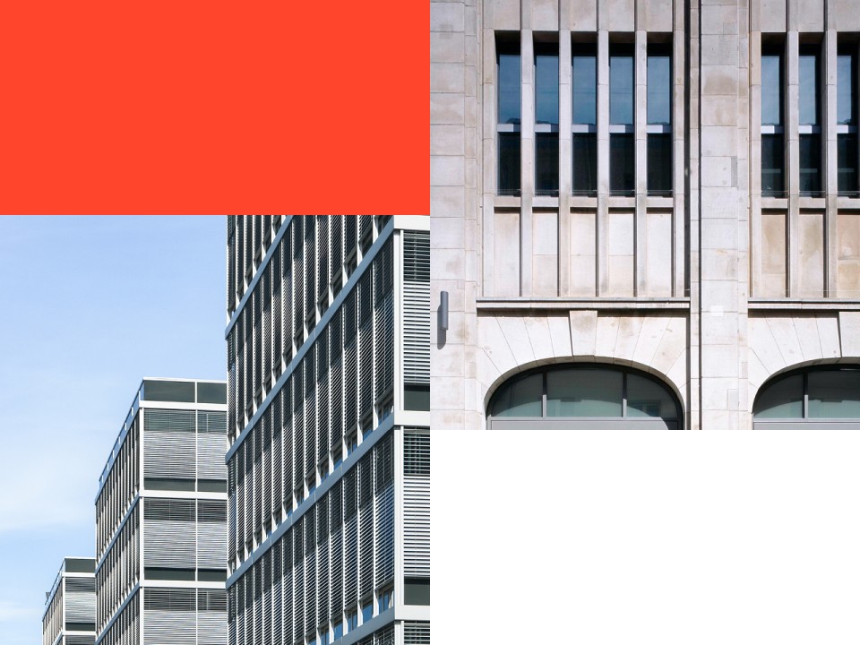 Collage; Ausschnitte Gebäudefassaden